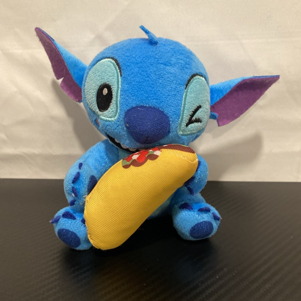 Disney‎ STITCH with Taco Feed Me Series Small Plush 7" Stuffed Toy